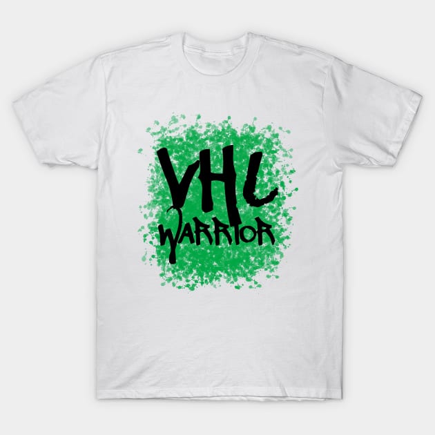 VHL Warrior - Von Hippel-Lindau Disease Design - Graffiti Style - Green T-Shirt by Funky Chik’n